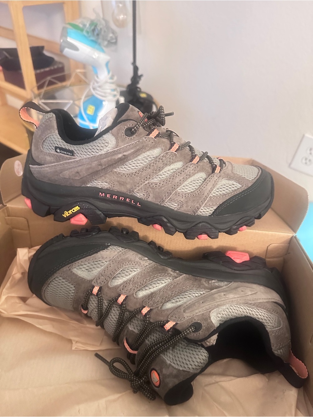 Merrell Women's Gray and Pink Trail Sneakers